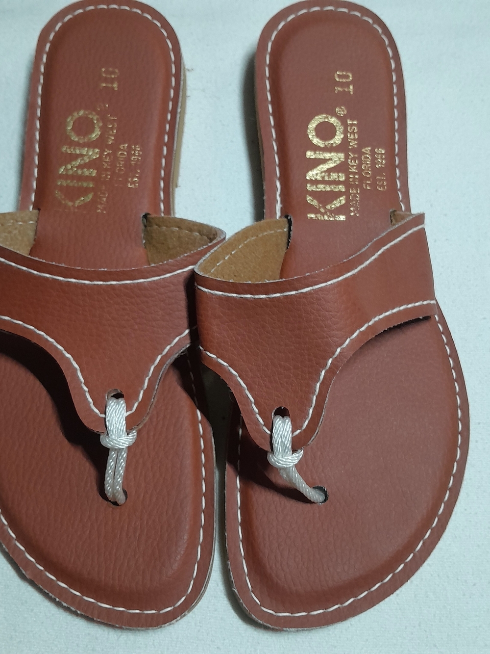 Kino Leather-Tone Brown Women's Slide Sandals
